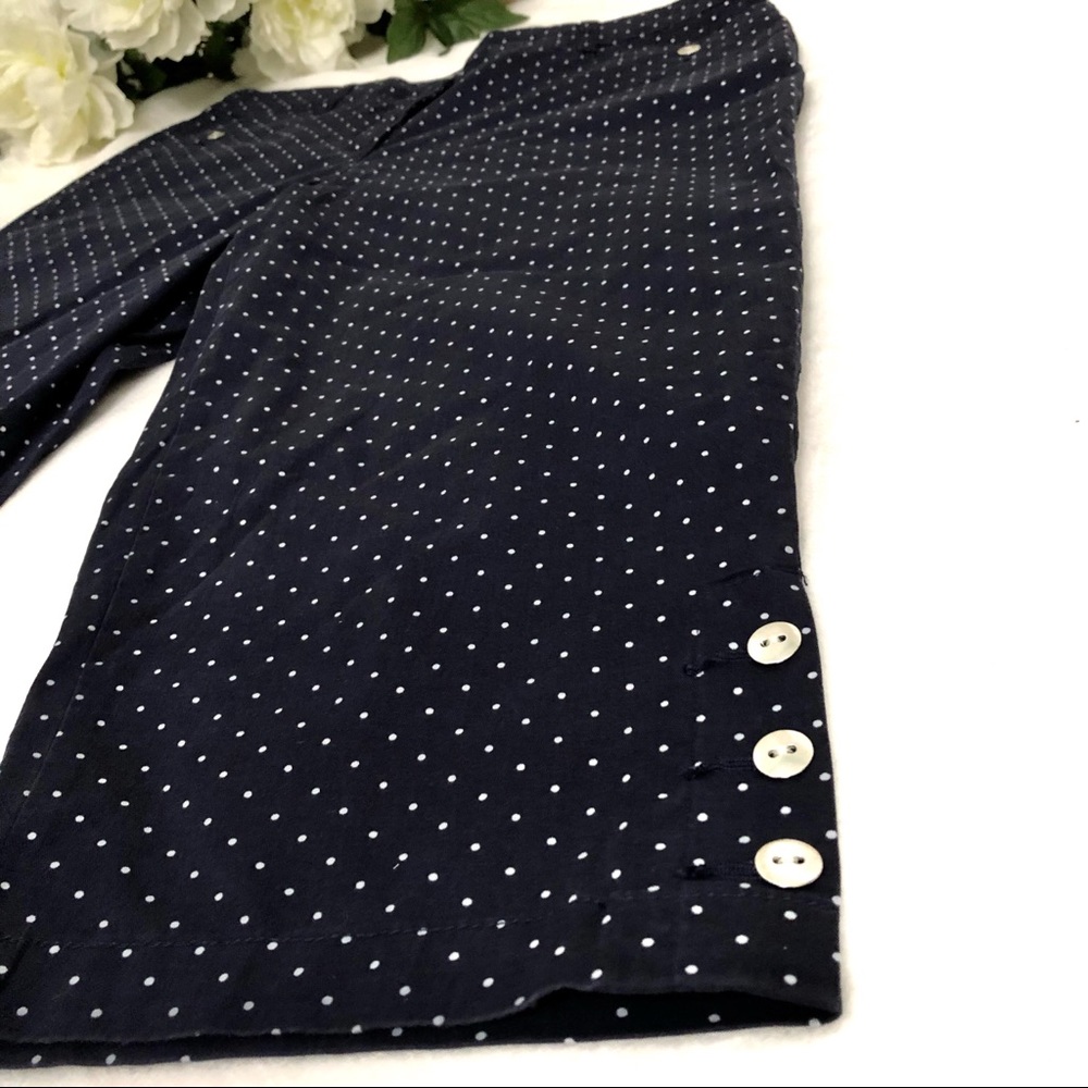 ❌SOLD❌ Karen Scott | NWT Comfort Capri Pants, Navy Blue & White Polka Dot, Sz 16 - Picture 14 of 17